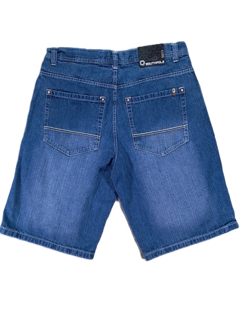 Southpole Shorts Jorts Men 38x13, Tag 40 Blue Denim WIDE Leg 4180 100% Cotton